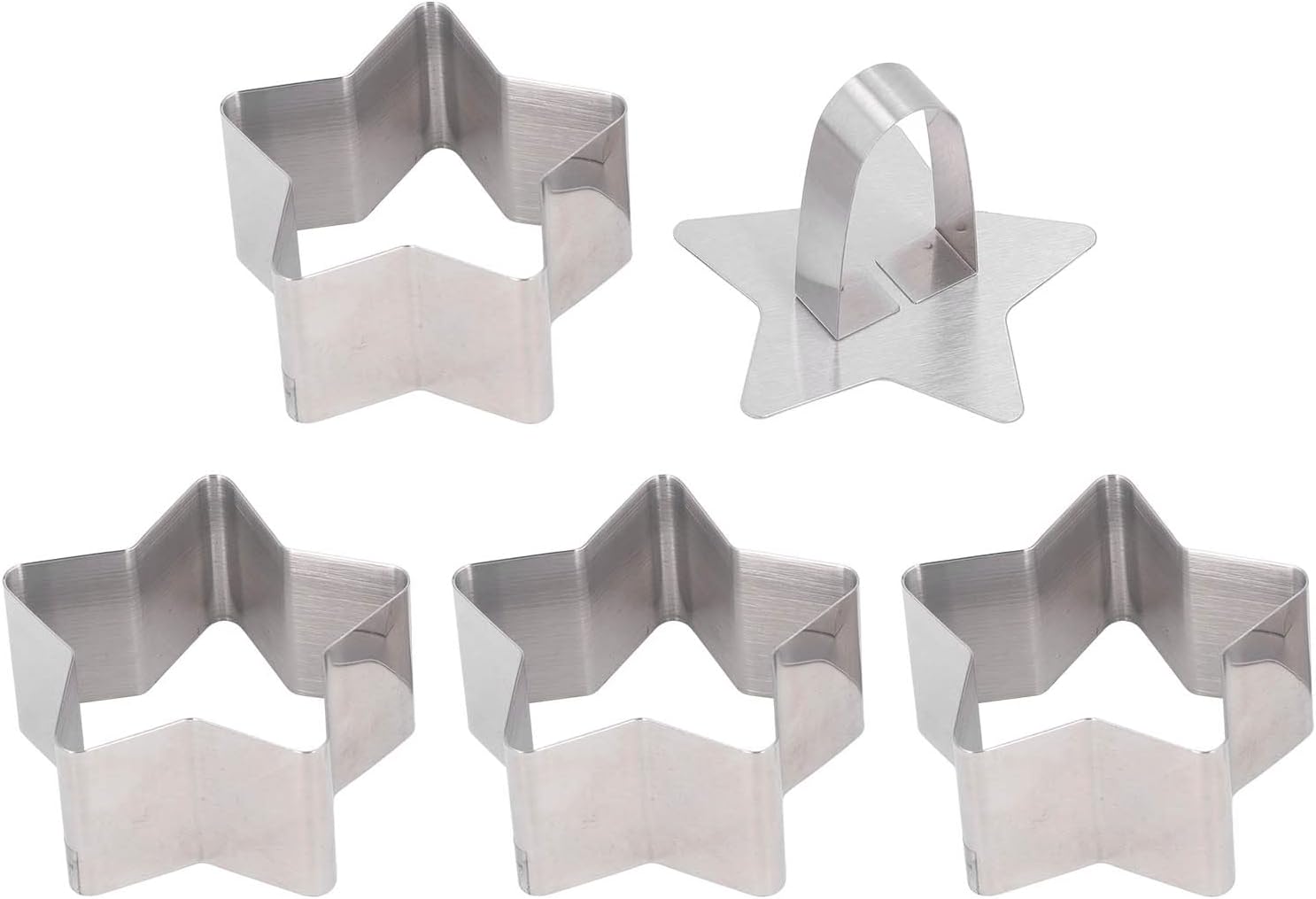 CEEKIES 4Pcs Star Shaped Cake Cutter Set with Lid