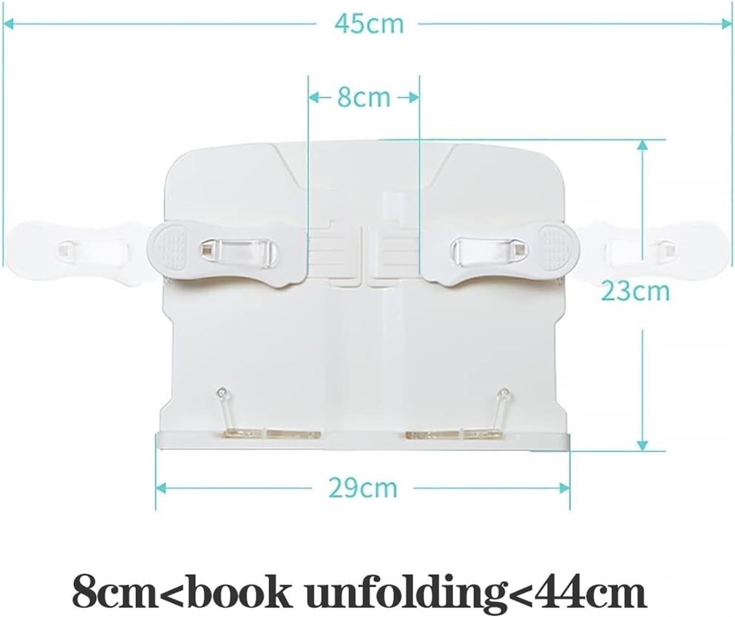Adjustable Foldable Reading Shelf with Lamp