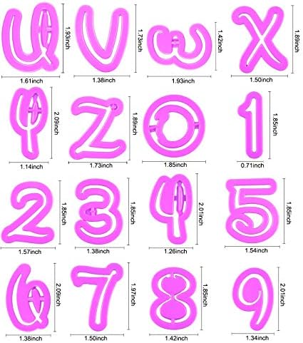 INSPEE 36pcs Alphabet Number Cookie Cutters Baking Tools