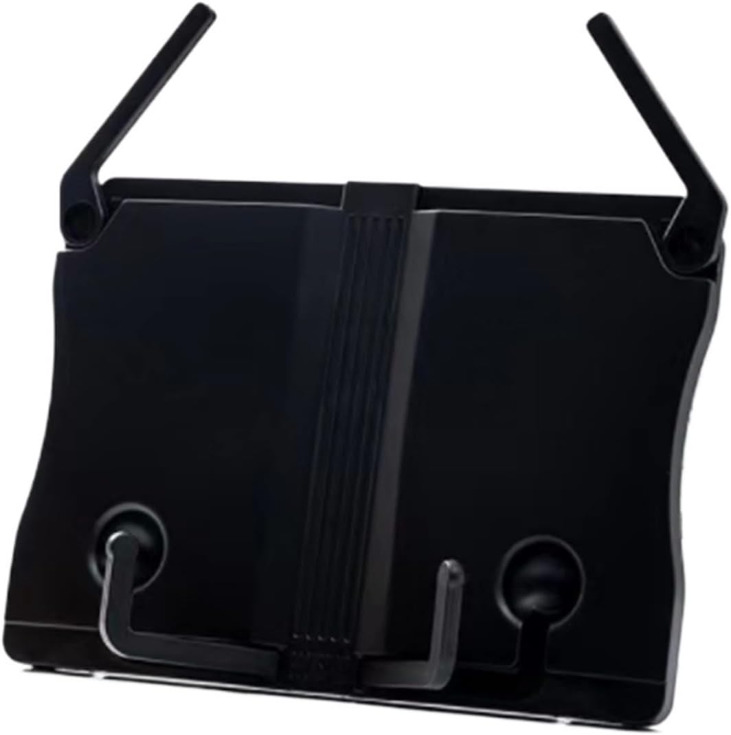 QUQUQ Adjustable Foldable Cookbook Holder with Page Clips - Black