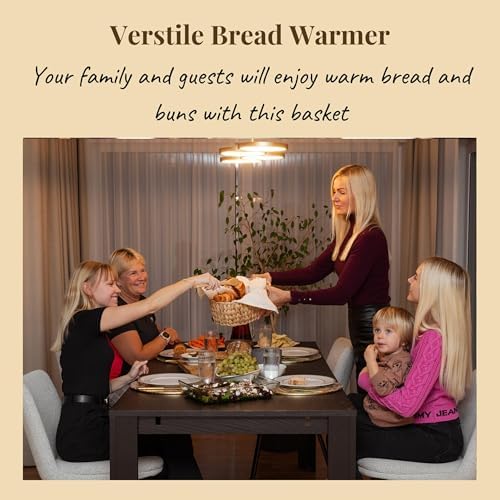 Bread Warmer Basket with Stone - 118x9x472 Inches