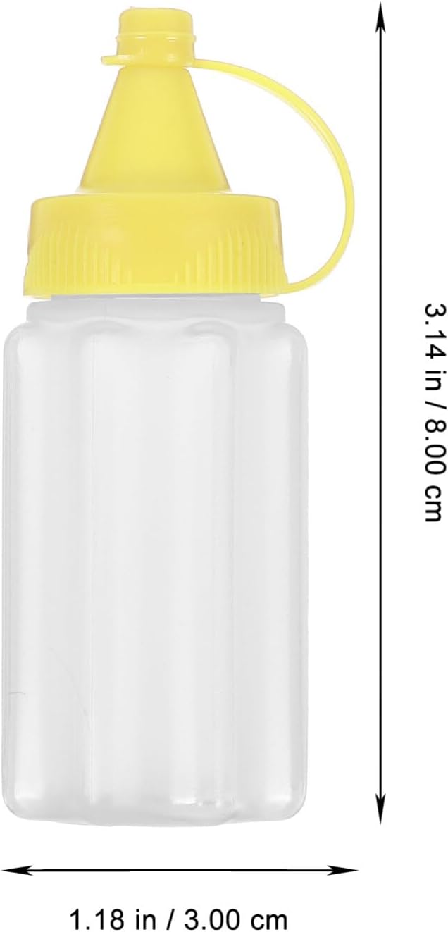 4 Pack Refillable Salad Dressing Bottles for Ketchup and Honey