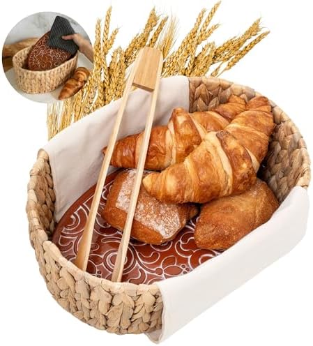 Bread Warmer Basket with Stone - 118x9x472 Inches