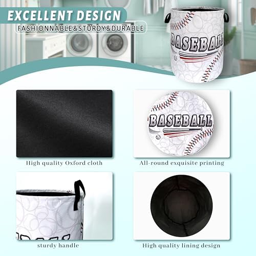 Foldable Laundry Basket with Handles and Balls Texture