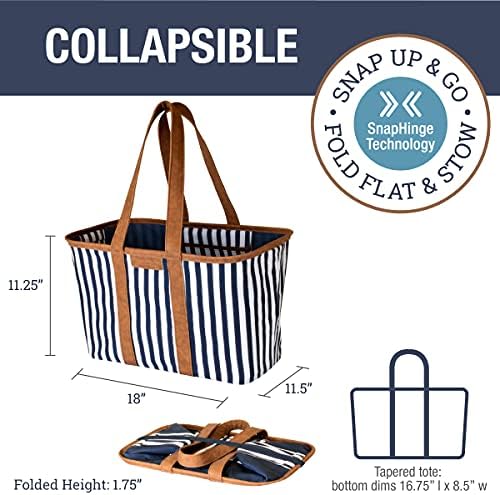 CleverMade Collapsible Laundry Basket - 30L SnapBasket LUXE