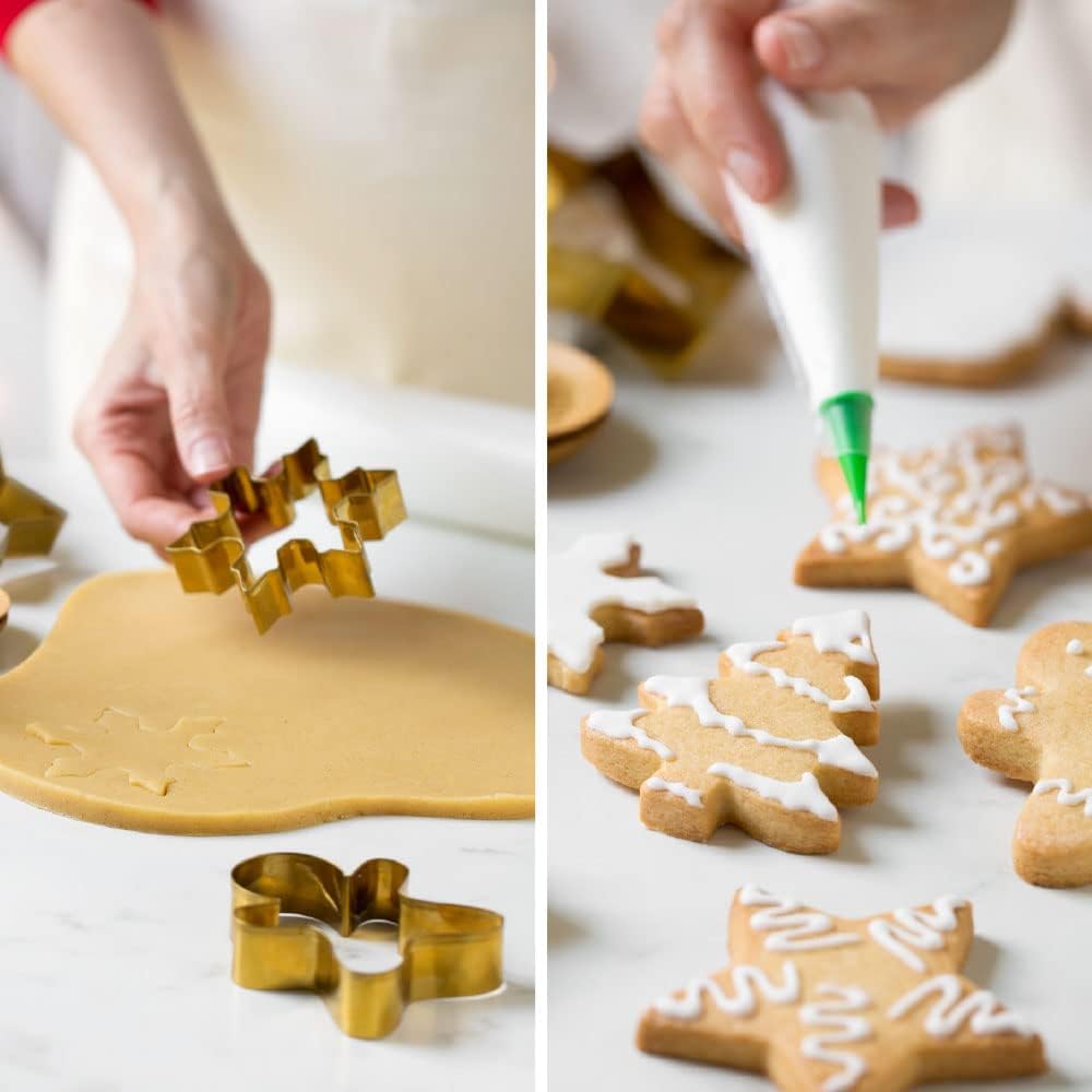 DECORA 0255410 Set of 5 Golden Christmas Cookie Cutters