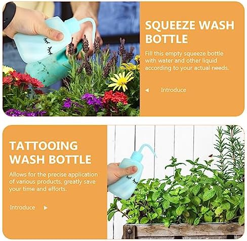 NIYANGLE 3pcs Curved Mouth Squeeze Bottle Set