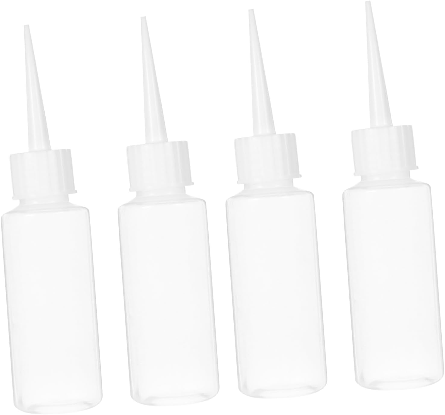 Kichvoe 4pcs Condiment Squeeze Bottles with Moveable Lids