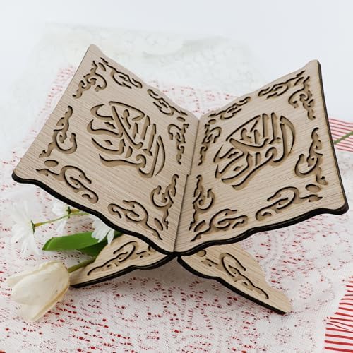 Foldable Wooden Book Stand for Cookbooks and Magazines