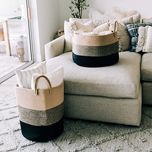 OrganiHaus Brown Woven Storage Basket 15x18