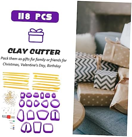 OHPHCALL Purple Plastic Polymer Clay Cutter Kit