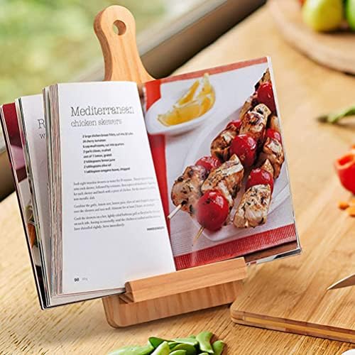 Pine Wood Recipe Book Stand for Home Kitchen