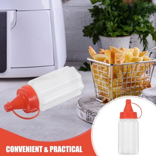 4pcs Metal Condiment Squeeze Bottles Portable Kitchen Tools