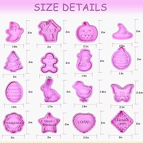 JR JUN RONG 16pcs 3D Cookie Cutter Set