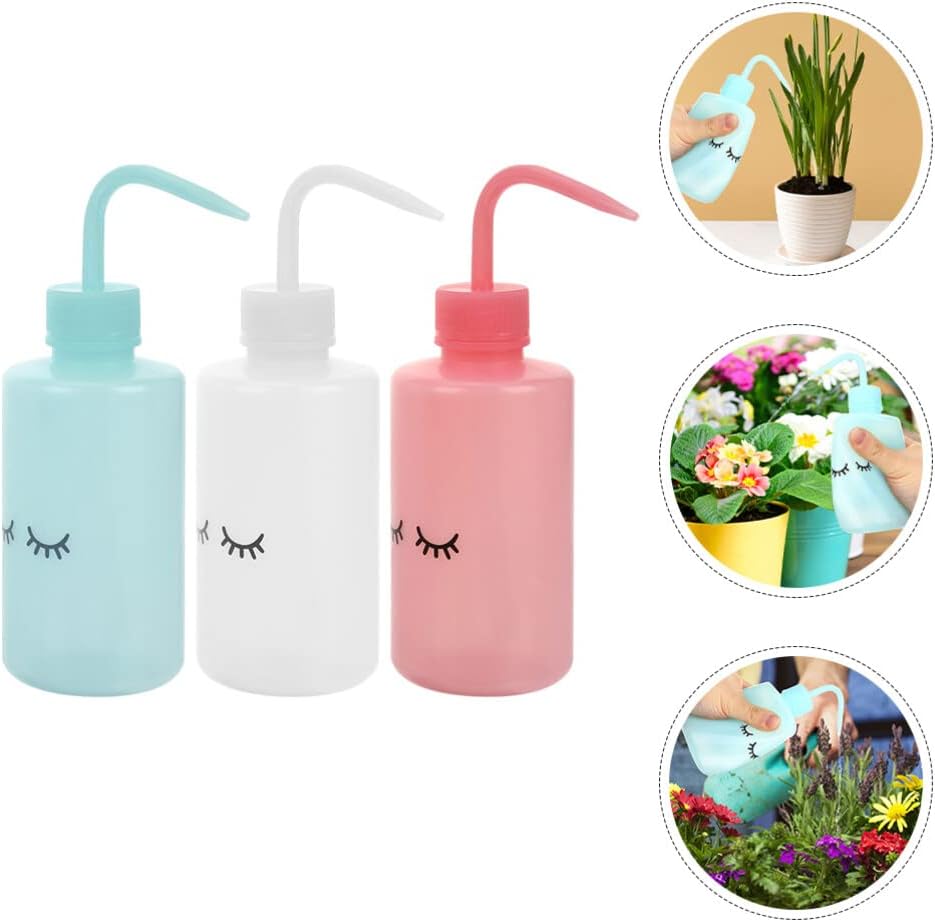 NIYANGLE 3pcs Curved Mouth Squeeze Bottle Set