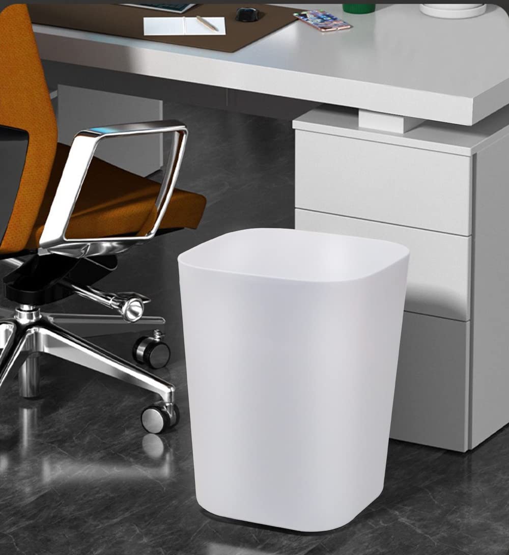 Gereen 2 Gallon Square Trash Can Pack of 2 WhiteGray