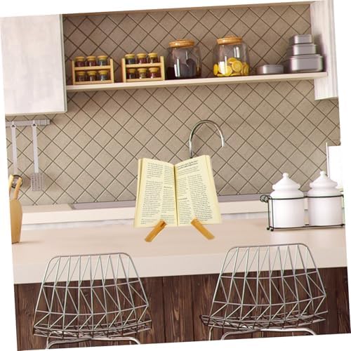 BRIGHTFUFU Wooden Book Stand for Reading and Kitchen Display