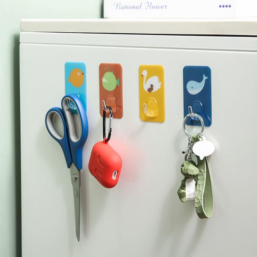 MOVALUE Kids Wall Hooks 8 Pack Cute Animal Design