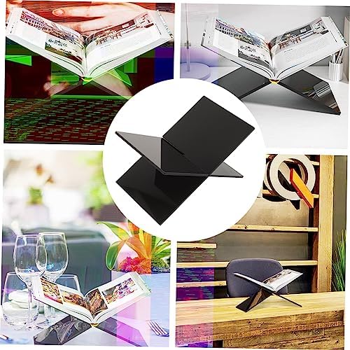 Cabilock Acrylic Cookbook Stand Bookshelf Tablet Holder