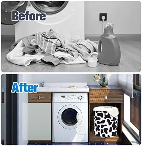 NUTAINLA Cow Print Foldable Laundry Basket