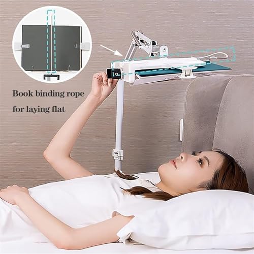 Adjustable Foldable Reading Shelf with Lamp