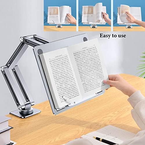 Adjustable Book Stand with Clamp and Page Clips