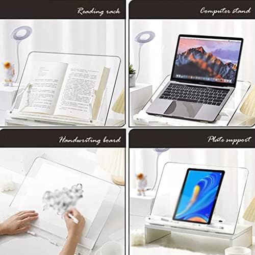 Clear Cookbook Holder Stand with Page Clips
