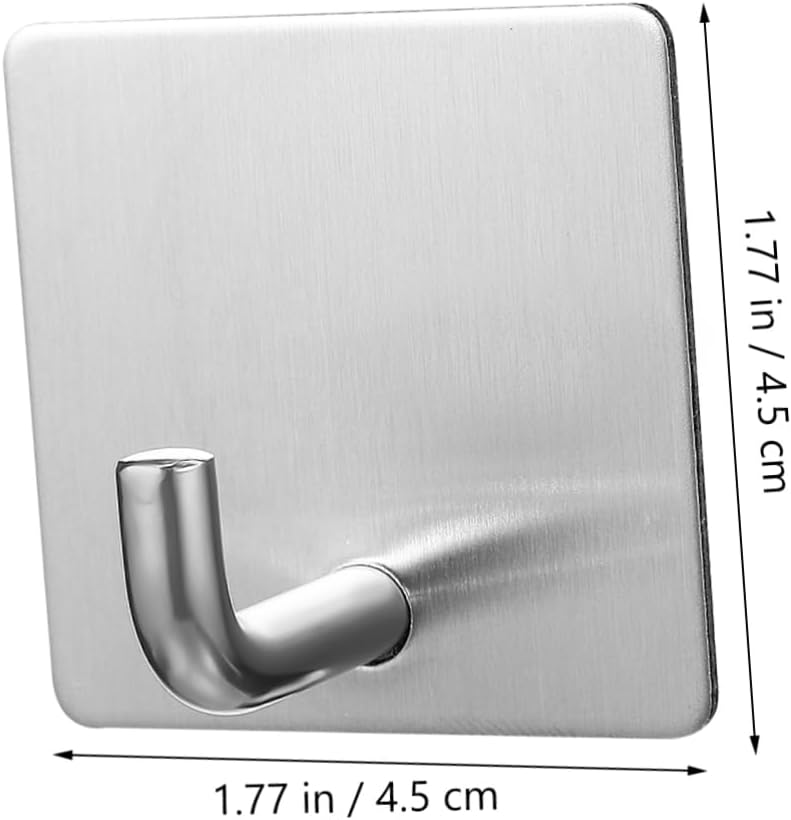 VALICLUD 4PCS Stainless Steel Wall Hooks for Towels Keys and More
