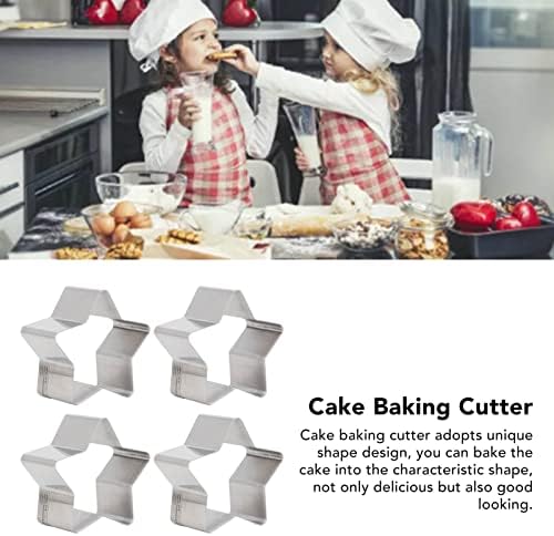 CEEKIES 4Pcs Star Shaped Cake Cutter Set with Lid