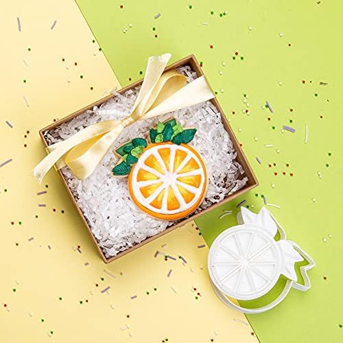 Flycalf Fruit Cookie Cutters with Stamper Set