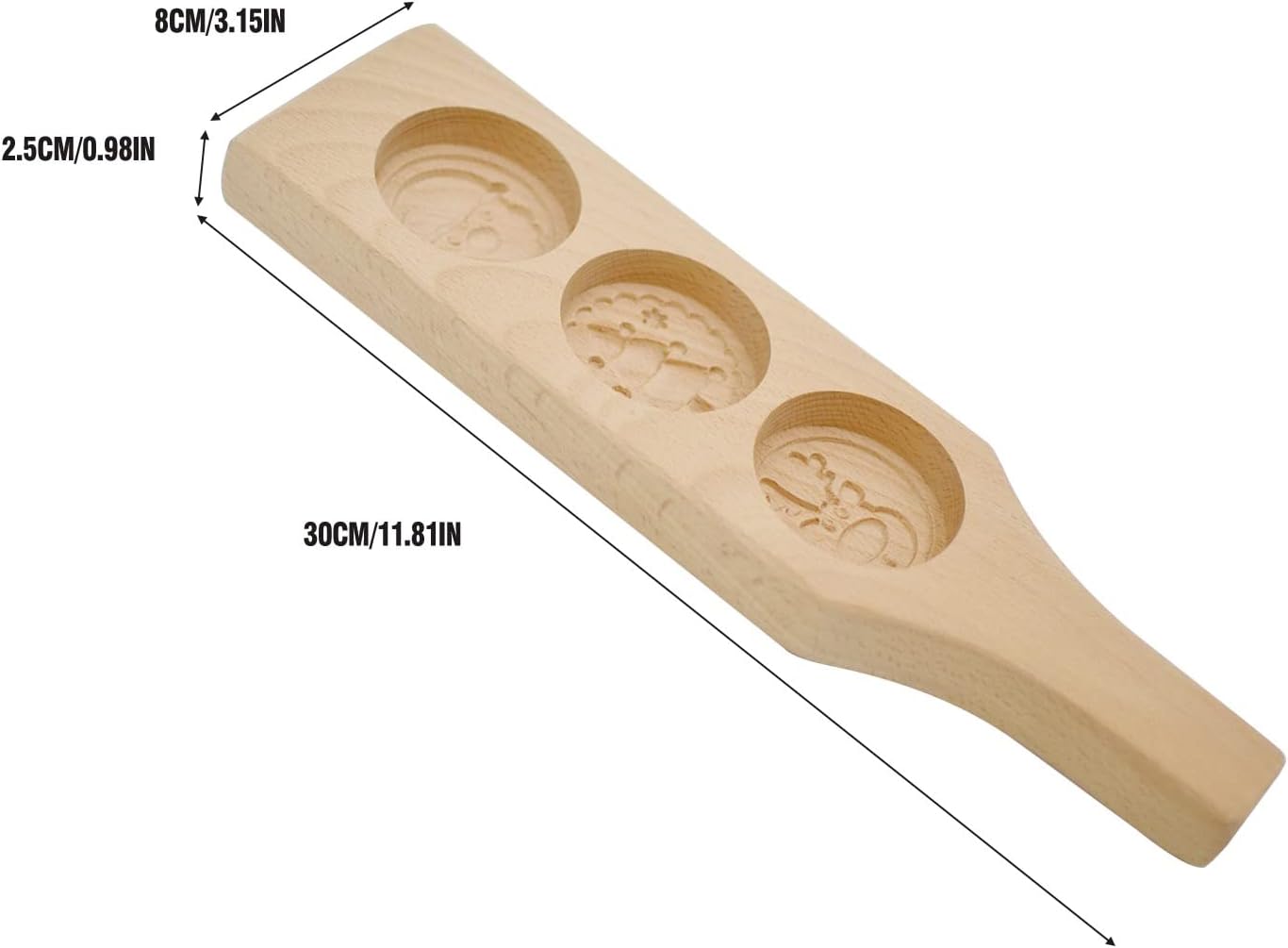 BLOWEST 3D Wooden Cookie Molds for Gingerbread Biscuit Cake