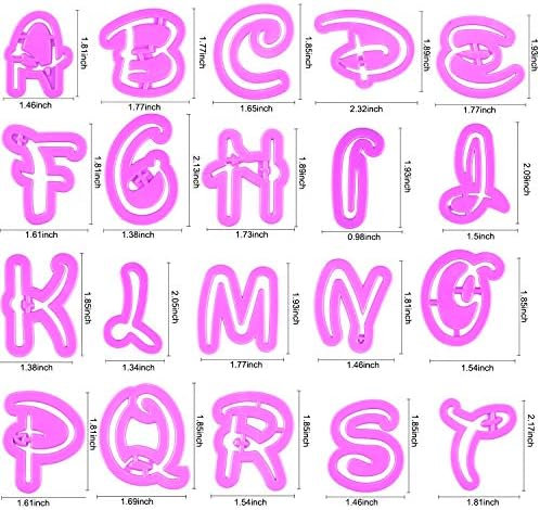 INSPEE 36pcs Alphabet Number Cookie Cutters Baking Tools