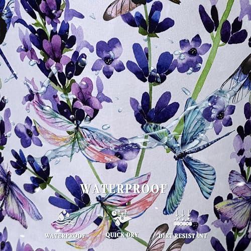 Dragonfly Foldable Laundry Basket with Handles Purple Floral Tote