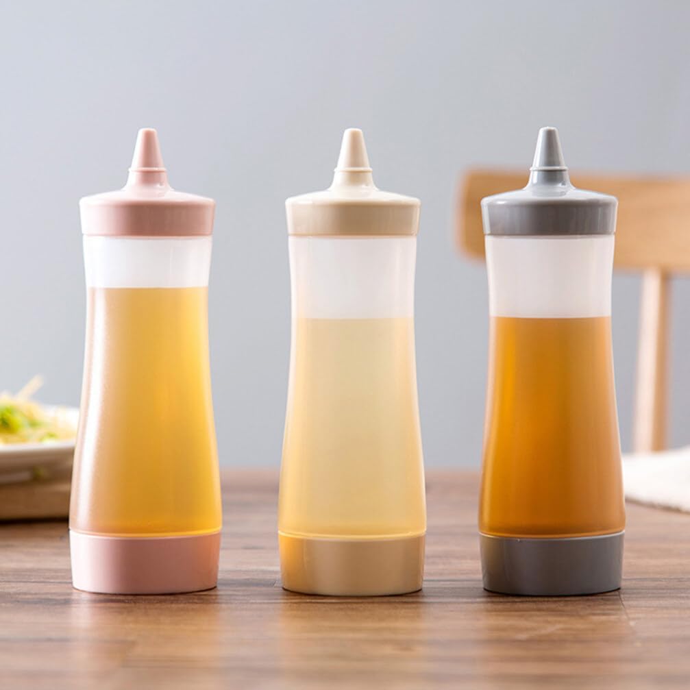 DOITOOL 6PCS Pink Condiment Squeeze Bottles with Cap