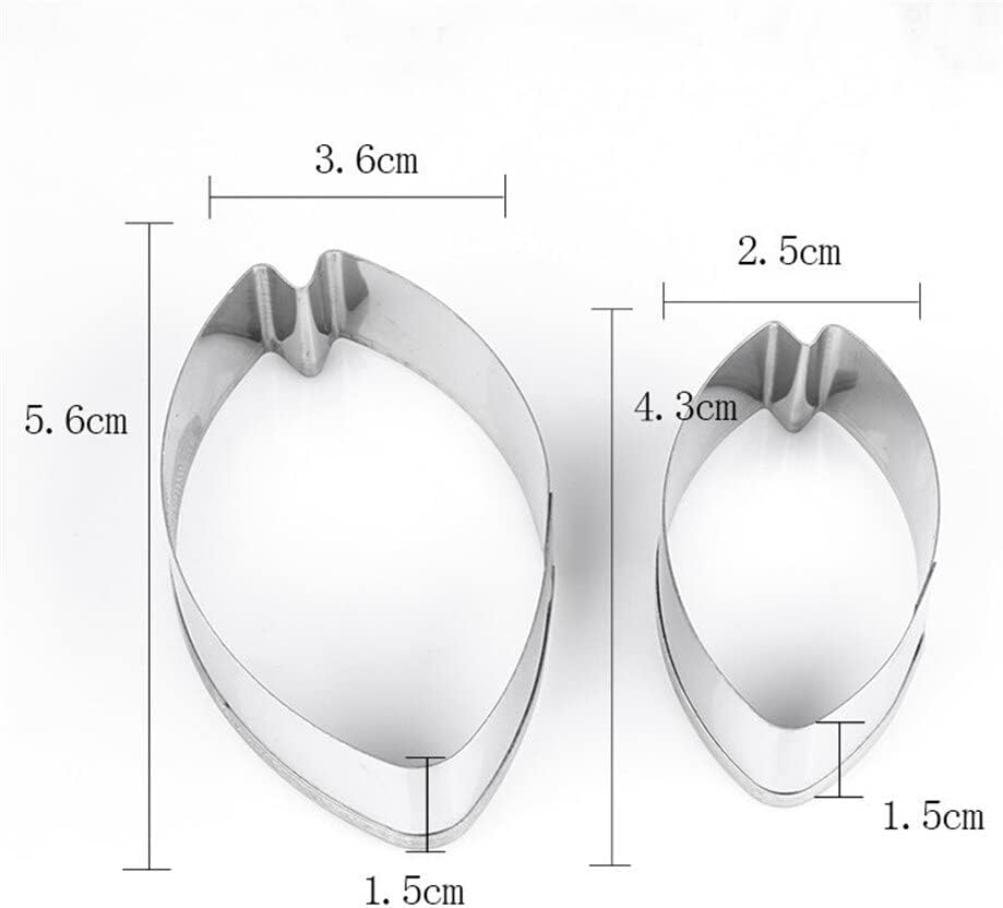 Stainless Steel Mini Rose Petal Cookie Cutter Set