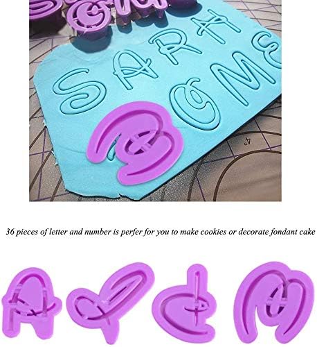 INSPEE 36pcs Alphabet Number Cookie Cutters Baking Tools