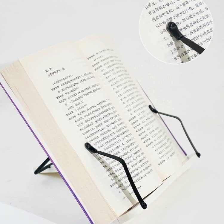 Adjustable Book Stand for Cooking and Reading Wood 83x11in White
