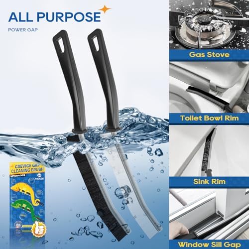 MEKER Crevice Cleaning Brush Set 4PCS Hard Bristle