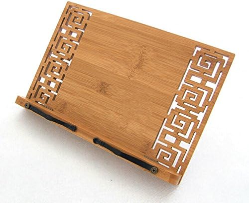 Portable Bamboo Cookbook Stand with Adjustable Angle