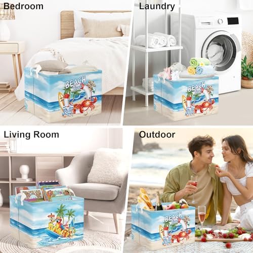 Clastyle Beach Animal Laundry Hamper for Kids