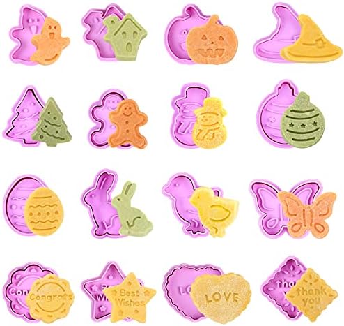JR JUN RONG 16pcs 3D Cookie Cutter Set