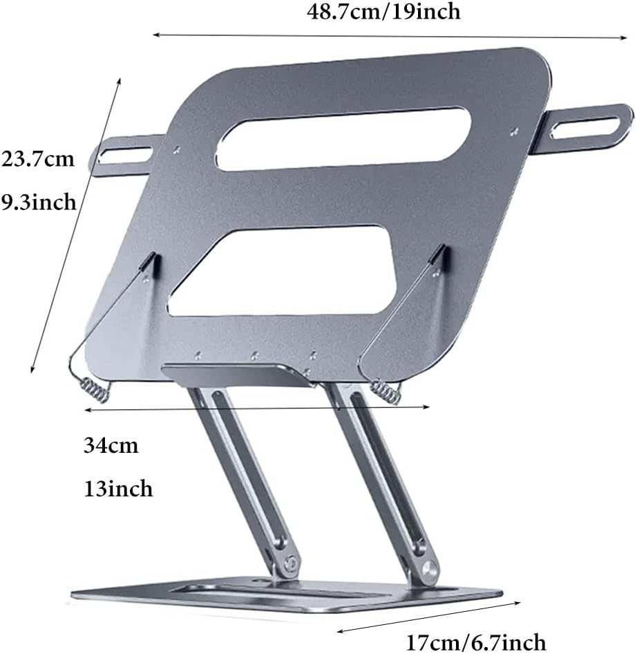 UHRLGHS Foldable Book Stand with Adjustable Height and Angle Silver