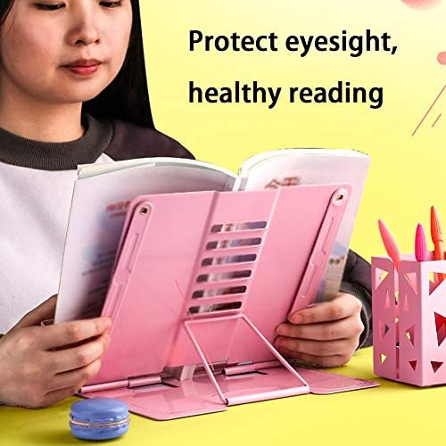 Adjustable Cookbook Stand Bookend Reading Holder Blue
