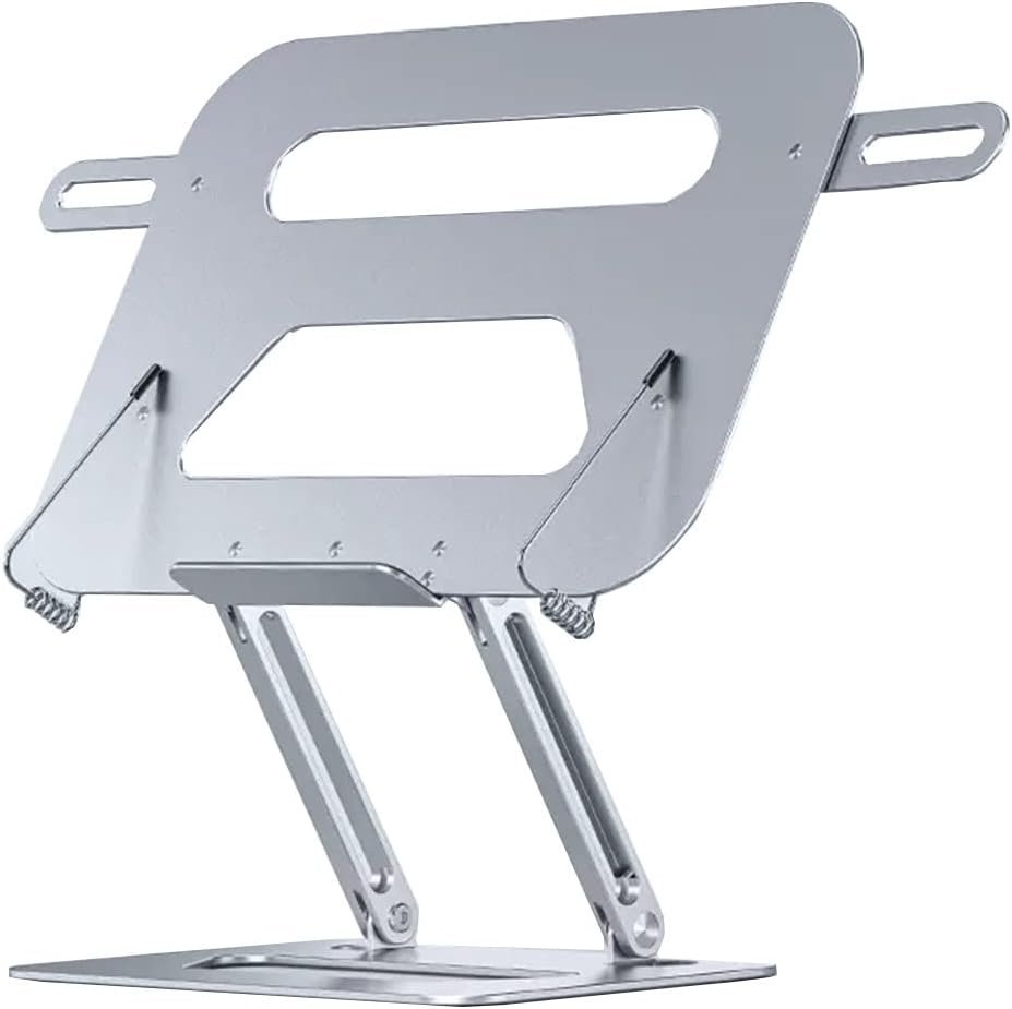 UHRLGHS Foldable Book Stand with Adjustable Height and Angle Silver