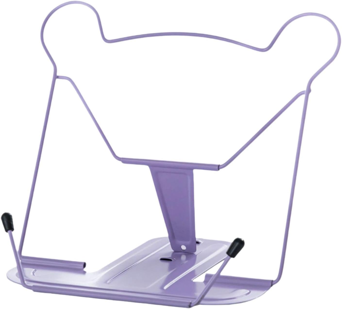Elegant Metal Book Display Stand in Purple