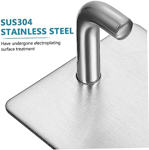VALICLUD 4PCS Stainless Steel Wall Hooks for Towels Keys and More