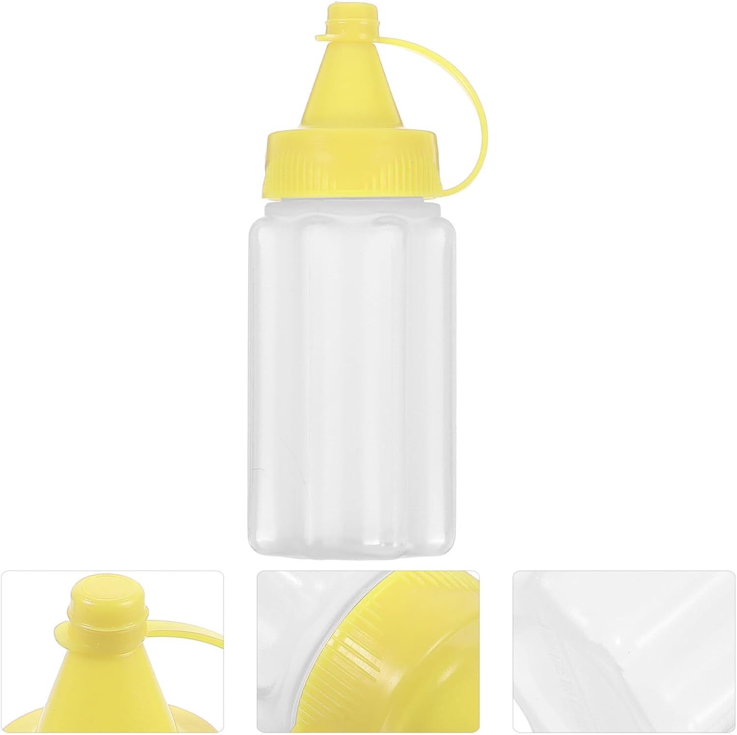 4 Pack Refillable Salad Dressing Bottles for Ketchup and Honey