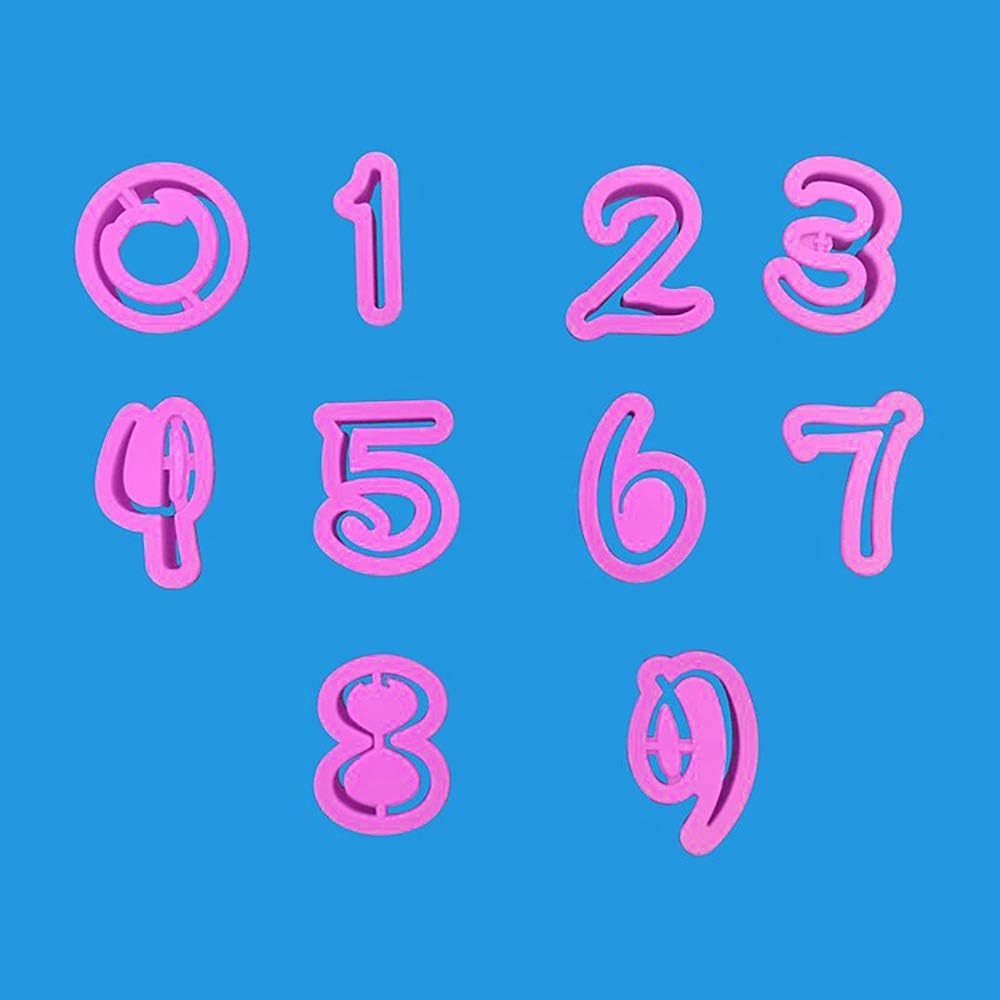 INSPEE 36pcs Alphabet Number Cookie Cutters Baking Tools