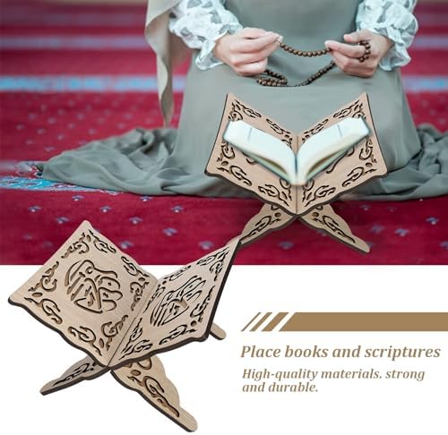 Wooden Quran Holder Stand Foldable Book Display Stand