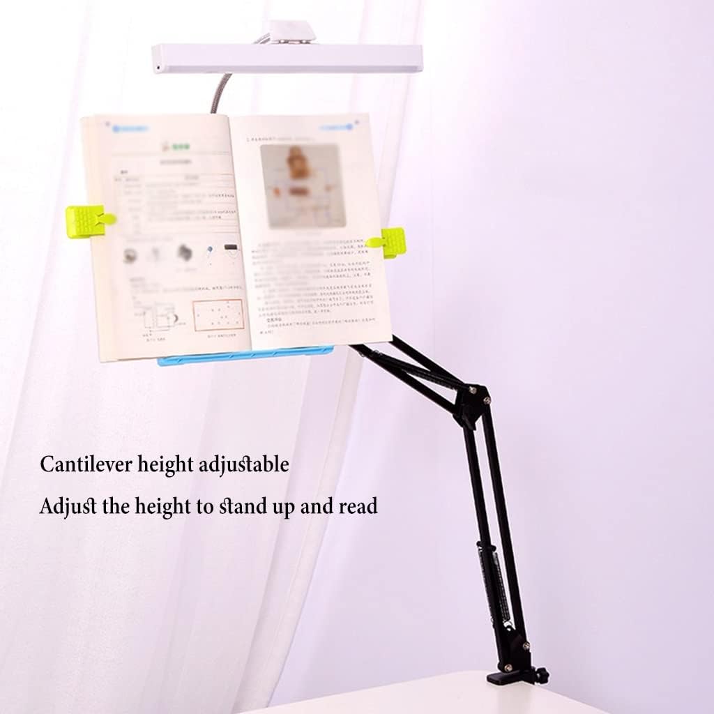 Adjustable Book Stand with LED Light for Desk Reading